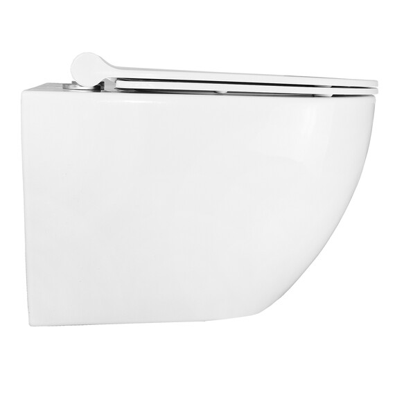 Унитаз подвесной безободковый Azario Geno AZ-2196-D с тонкой крышкой микролифт - фото 11