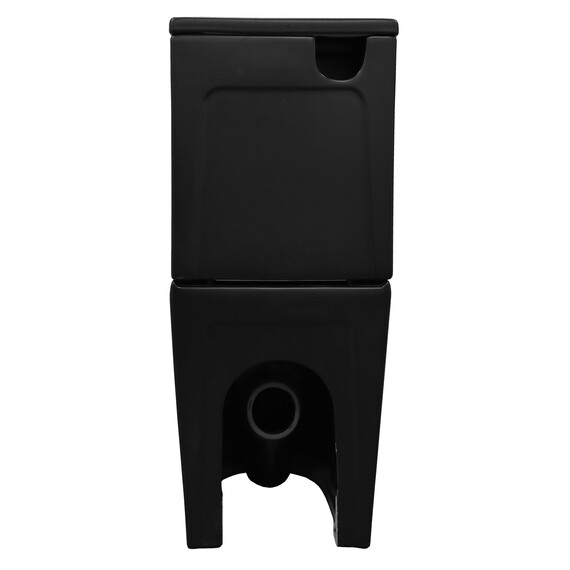 Унитаз-компакт безободковый Azario Black King AZ-8303-D с тонкой крышкой микролифт, чёрный матовый - фото 11