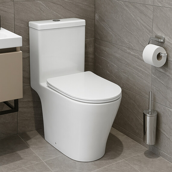 Унитаз-моноблок безободковый Azario Prime AZ-1363OP с тонкой крышкой микролифт - фото 15