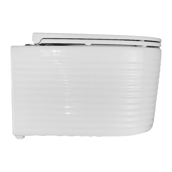 Унитаз подвесной безободковый Azario Luzio AZ-098-UQ (система смыва Торнадо) с тонкой крышкой микролифт - фото 13