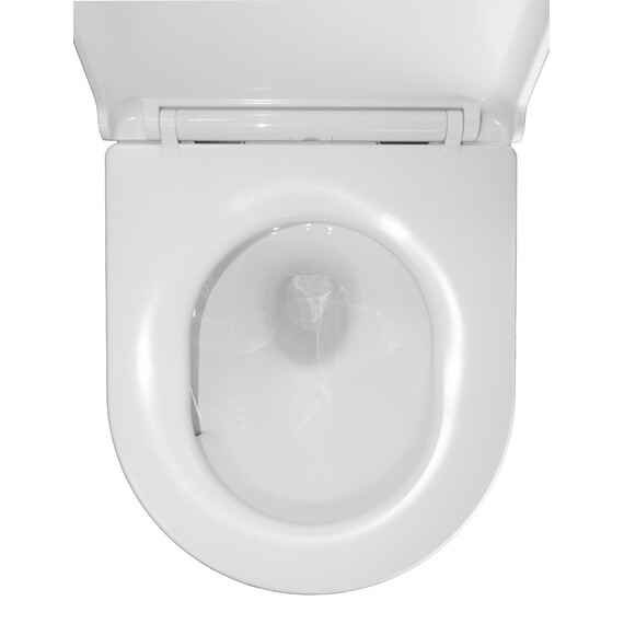 Унитаз подвесной безободковый Azario Luzio AZ-098-UQ (система смыва Торнадо) с тонкой крышкой микролифт - фото 10