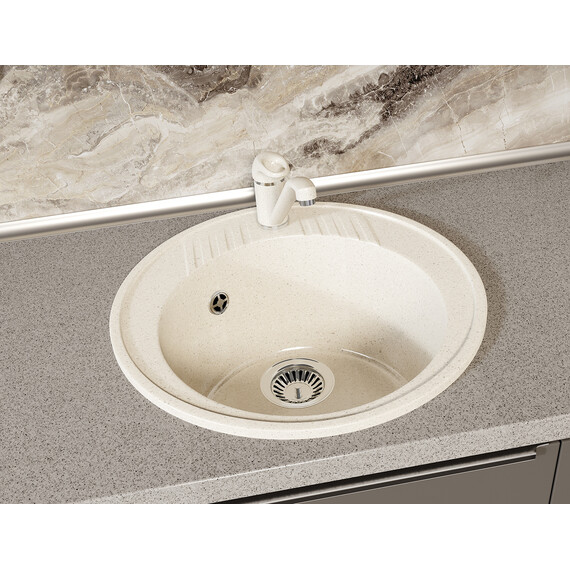 Кухонная мойка Azario Solo CS00105232, бежевый - фото 4