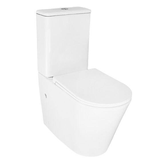 Унитаз-компакт безободковый Azario LANDER AZ-1257A с крышкой микролифт (система смыва Торнадо) - фото 2