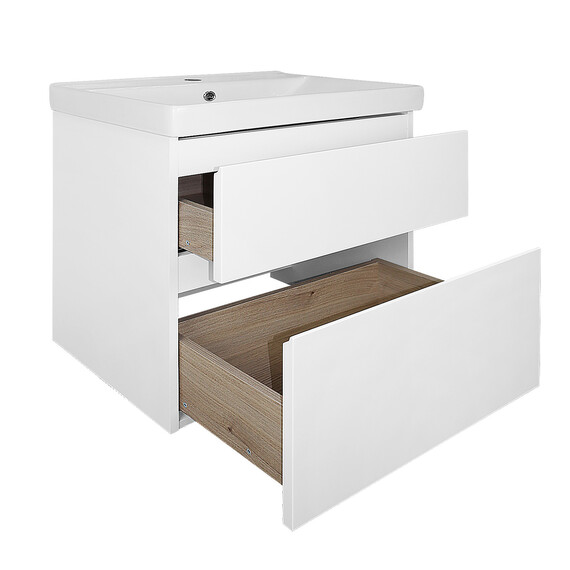 Тумба подвесная с раковиной Azario Мила 60 см CS00091362, белый матовый - фото 3