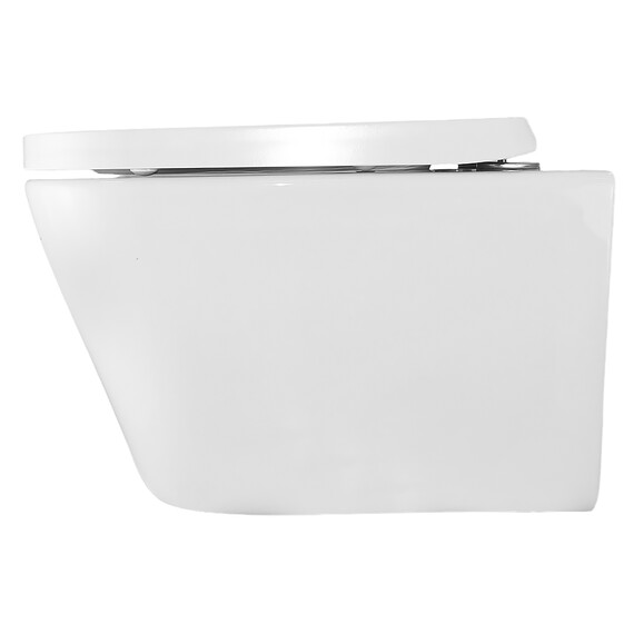 Унитаз подвесной безободковый Azario Vesper AZ-1373WH с тонкой крышкой микролифт (Система смыва торнадо) - фото 12