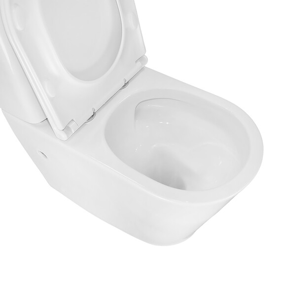 Унитаз-компакт безободковый Azario LANDER AZ-1257A с крышкой микролифт (система смыва Торнадо) - фото 6