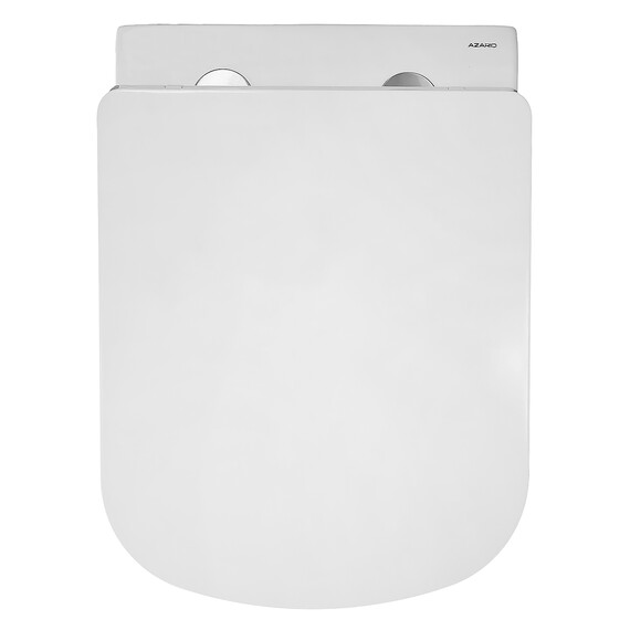 Унитаз подвесной безободковый Azario Vesper AZ-1373WH с тонкой крышкой микролифт (Система смыва торнадо) - фото 10