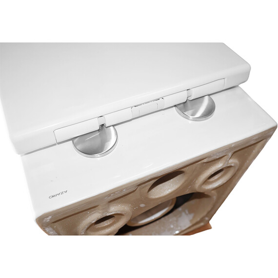 Унитаз подвесной безободковый Azario LANDER AZ-2802E с тонкой крышкой микролифт (Система смыва торнадо) - фото 8