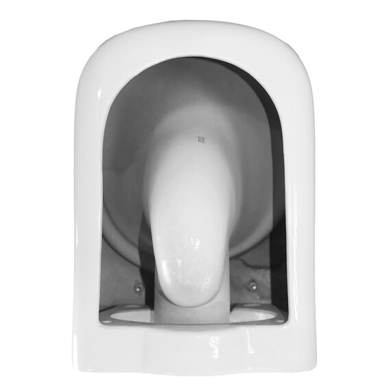 Унитаз подвесной безободковый Azario Vesper AZ-1373WH с тонкой крышкой микролифт (Система смыва торнадо) - фото 14