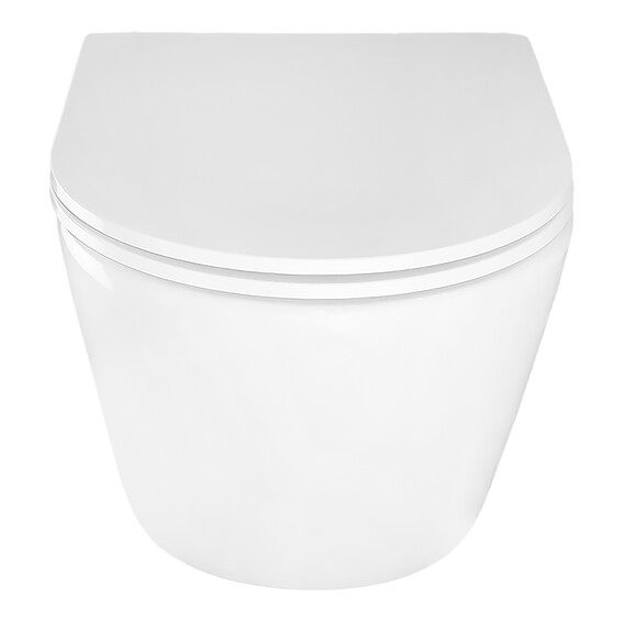 Унитаз подвесной безободковый Azario Uno AZ-2380 с тонкой крышкой микролифт - фото 12