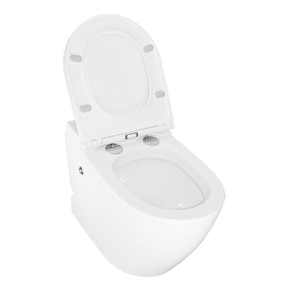 Унитаз приставной импульсный Azario AZ102 с тонкой крышкой микролифт - фото 4
