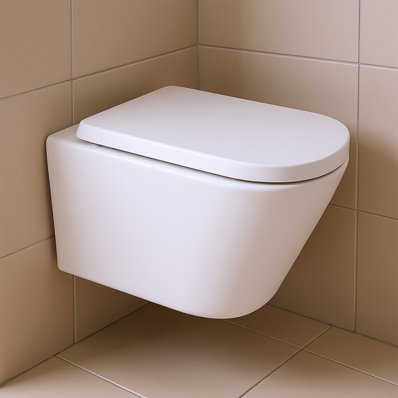 Унитаз подвесной безободковый Azario Vesper AZ-1373WH с тонкой крышкой микролифт (Система смыва торнадо) - фото 17