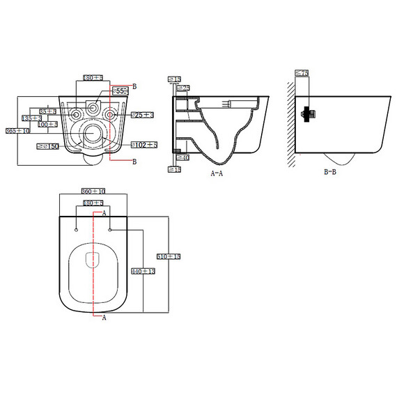 Унитаз подвесной безободковый Azario Vesper AZ-1373WH с тонкой крышкой микролифт (Система смыва торнадо) - фото 18