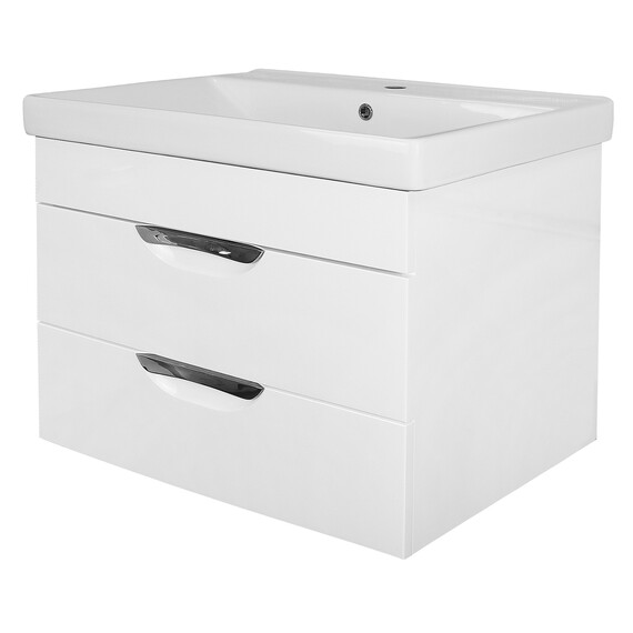 Тумба подвесная с раковиной Azario Соло 70 см CS00092804, белый глянцевый - фото 2