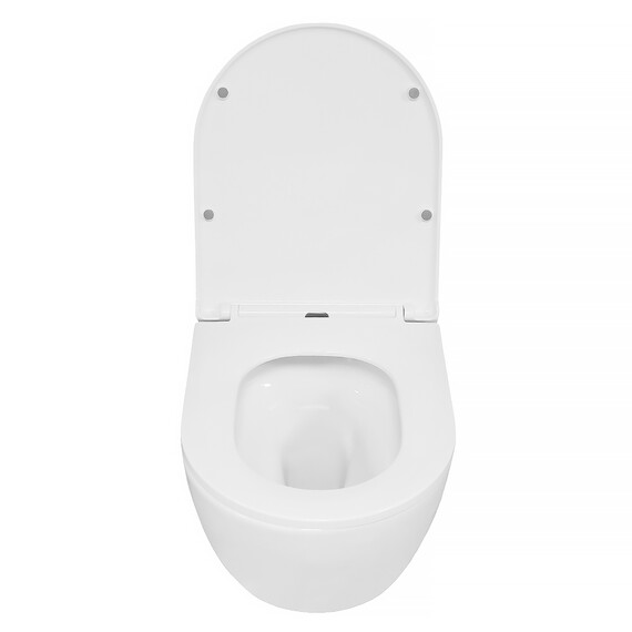 Унитаз подвесной Azario Blanco AZ-9003WT с тонкой крышкой микролифт (Система смыва Торнадо) - фото 5