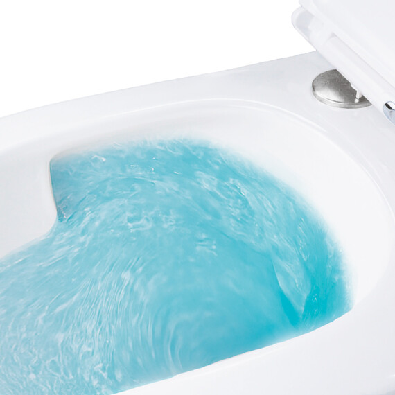 Унитаз подвесной безободковый Azario BLISS AZ-5179T-WHT с тонкой крышкой микролифт (система смыва Торнадо) - фото 6