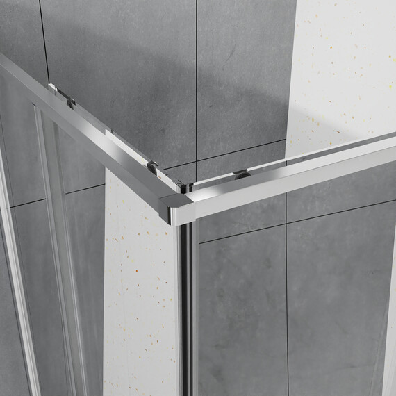 Душевое ограждение Azario SHANGHAI 100x100 см AZ-R43-100-MB-CL, чёрный матовый/прозрачное - фото 3