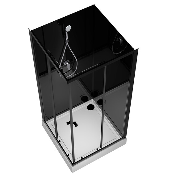 Душевая кабина Loranto Neo 90х90 см CS-21801-BP, чёрный/прозрачное - фото 3