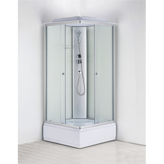 Душевая кабина Loranto 90x90 см CS-990ETM/W-90, хром/матовое - фото 2