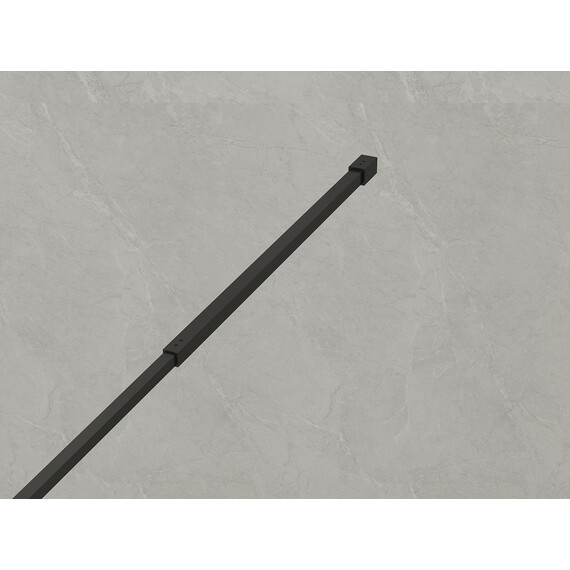 Душевая перегородка Loranto Walk-in 80 см CS-W02B-80 (стекло 8 мм) чёрный матовый/прозрачное "Лофт клетка" - фото 2