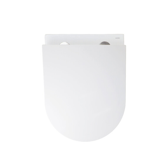 Унитаз подвесной безободковый Azario BLISS AZ-5179T-WHT с тонкой крышкой микролифт (система смыва Торнадо) - фото 3