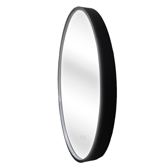 Зеркало Azario Димион 60 см АZ-LED010625 (подсветка, подогрев и сенсорный выключатель) чёрный матовый - фото 2