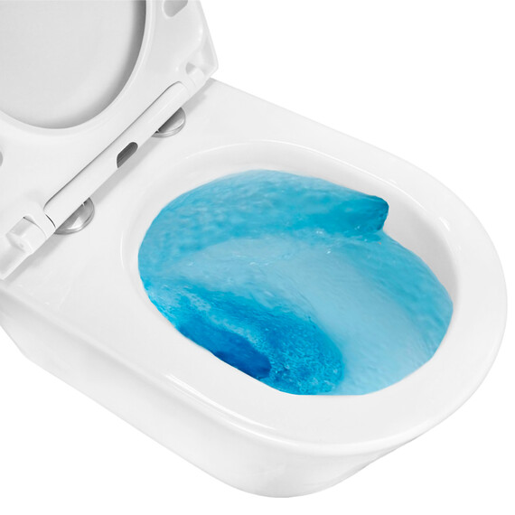 Унитаз подвесной безободковый Azario Velo AZ-1273WHD с быстросъемным сиденьем микролифт (система смыва Торнадо) - фото 8