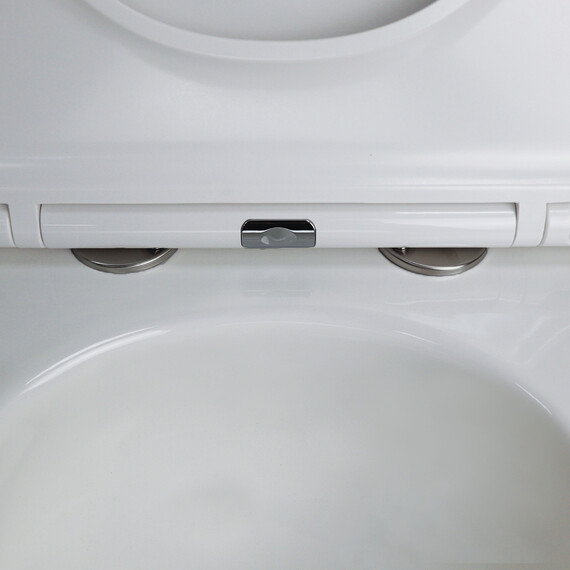 Унитаз подвесной безободковый Azario PACE AZ-5172T-WHT с тонкой крышкой микролифт (система смыва Торнадо) - фото 11