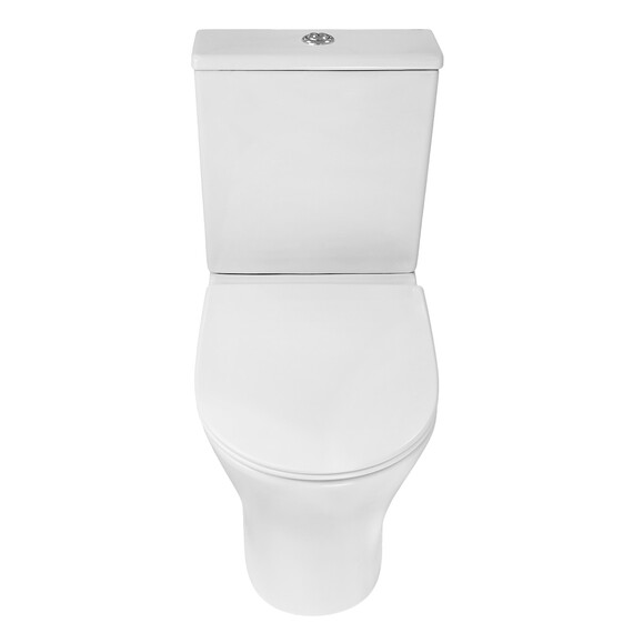 Унитаз-компакт безободковый Azario Reina AZ-2785T с тонким быстросъемным сиденьем микролифт (система смыва Торнадо) - фото 4