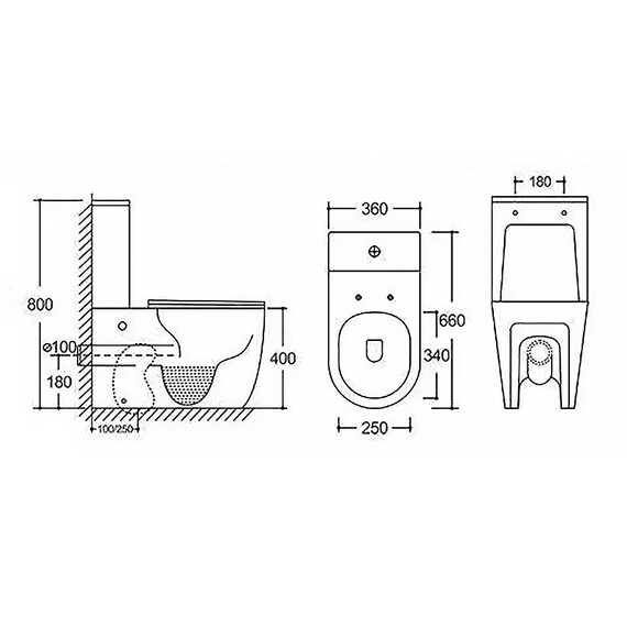 Унитаз-компакт безободковый Azario MIZEN AZ-8300 с тонкой крышкой микролифт (система смыва Торнадо) - фото 16