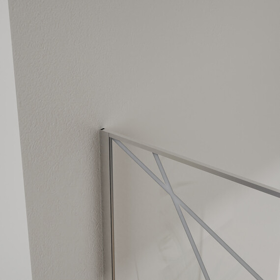 Душевая перегородка Azario Walk-in 90 см AZ-271-90-MGR-CGP (стекло 8 мм) графит матовый/узор - фото 4