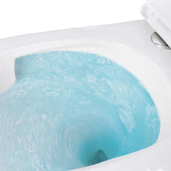 Унитаз подвесной безободковый Azario RUMBA AZ-5175T-WHT с тонкой крышкой микролифт (система смыва Торнадо) - фото 9