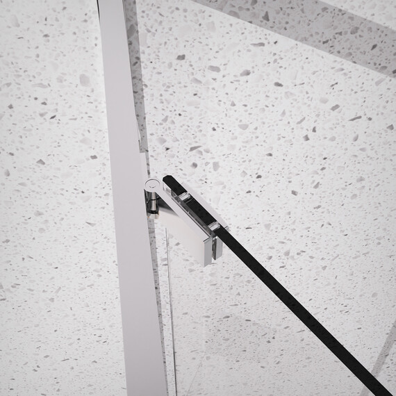 Душевое ограждение Azario Monako 90x90 см AZ-L47-90-MB-CL, чёрный матовый/прозрачное - фото 6