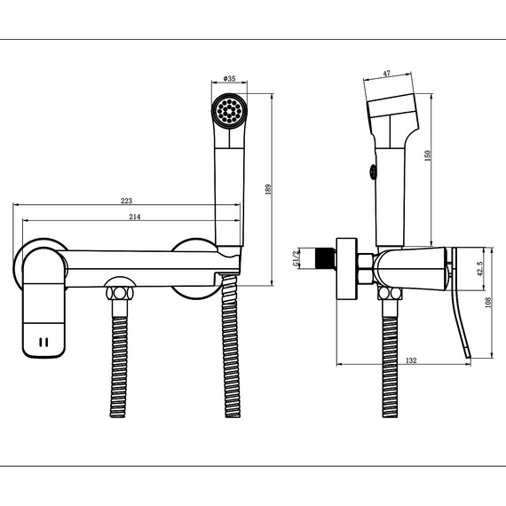 Набор для гигиенического душа Azario Escaro AZ-K2574 - фото 5