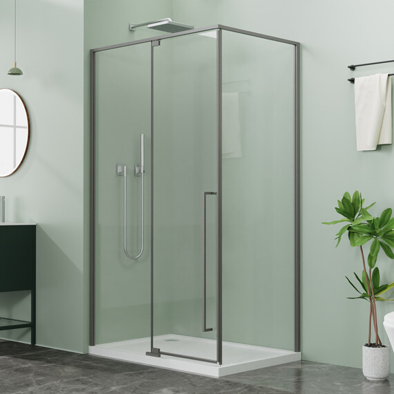 Душевое ограждение Azario MALE 120х80 см AZ-J50-12080-MGR-CL, графит матовый/прозрачное - фото 2