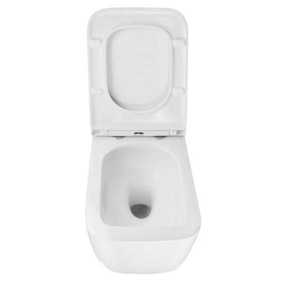 Унитаз подвесной безободковый Azario Vater AZ-5104T-WHT с тонким быстросъемным сиденьем микролифт (Система смыва торнадо) - фото 6