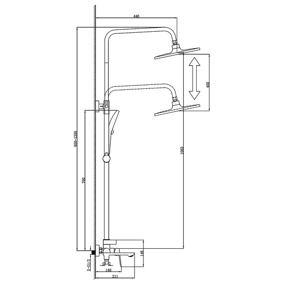 Душевая стойка Azario Alanti AZ-K2332 - фото 6