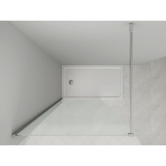 Душевая перегородка Loranto Walk-in 70 см CS-W04B-70 (стекло 8 мм) чёрный матовый/прозрачное - фото 5