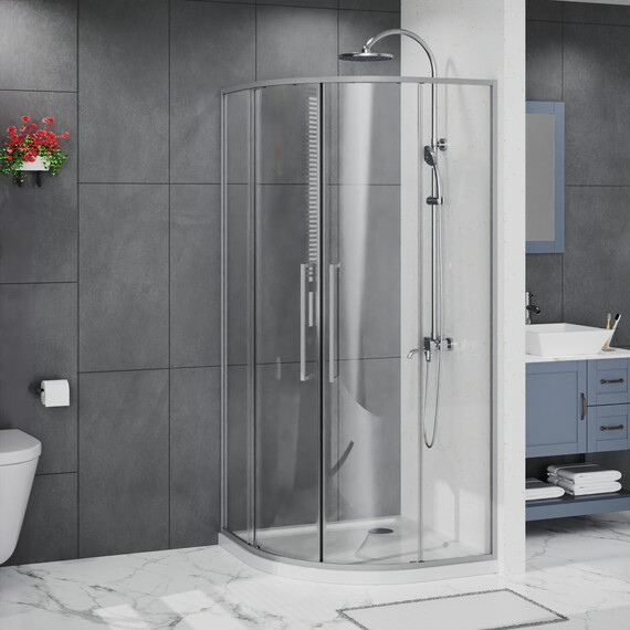 Душевое ограждение Azario SHANGHAI 100x100 см AZ-S43-100-MGR-CL, графит матовый/прозрачное - фото 2