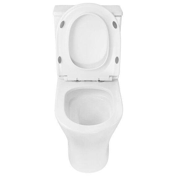 Унитаз-компакт безободковый Azario Reina AZ-2785T с тонким быстросъемным сиденьем микролифт (система смыва Торнадо) - фото 6