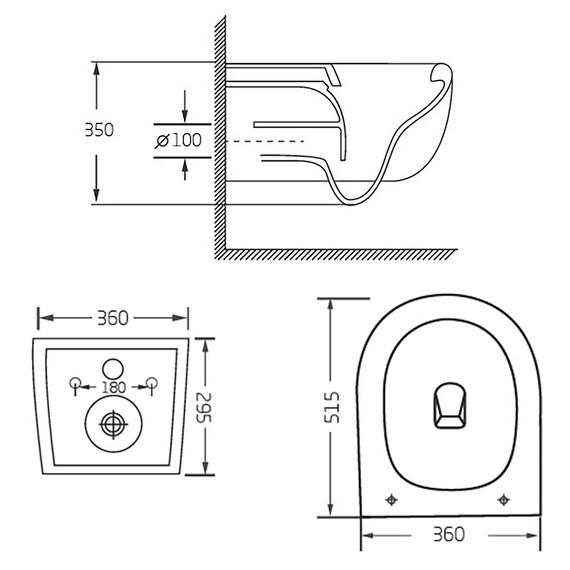 Унитаз подвесной безободковый Azario Nata AZ-5102T-WHT с тонким быстросъемным сиденьем микролифт (Система смыва торнадо) - фото 14
