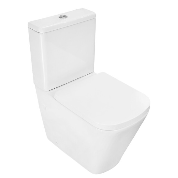 Унитаз-компакт безободковый Azario Terra AZ-1373AT с быстросъемным сиденьем микролифт (система смыва Торнадо) - фото 2