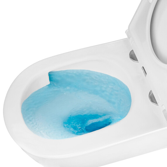 Унитаз подвесной безободковый Azario Nata AZ-5102T-WHT с тонким быстросъемным сиденьем микролифт (Система смыва торнадо) - фото 11