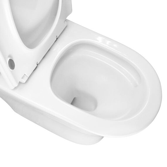 Унитаз-компакт безободковый Azario Reina AZ-2785T с тонким быстросъемным сиденьем микролифт (система смыва Торнадо) - фото 7