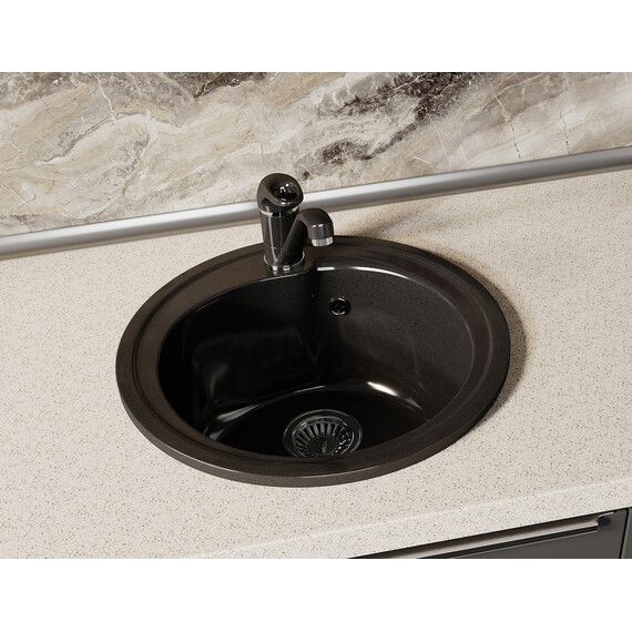 Кухонная мойка Azario Solo CS00105237, чёрный - фото 3