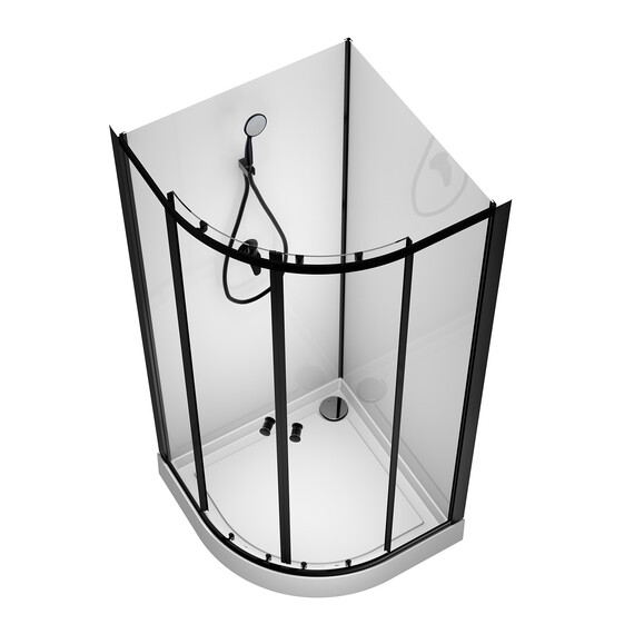 Душевая кабина Loranto Neo 100х100 см CS-21800-100, чёрный/прозрачное - фото 3