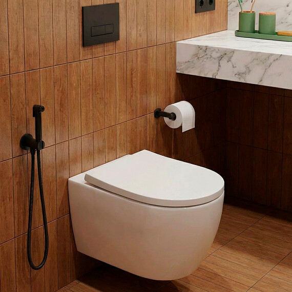 Унитаз подвесной безободковый Azario Rime AZ-1683WHD с быстросъемным сиденьем микролифт (система смыва Торнадо) - фото 11