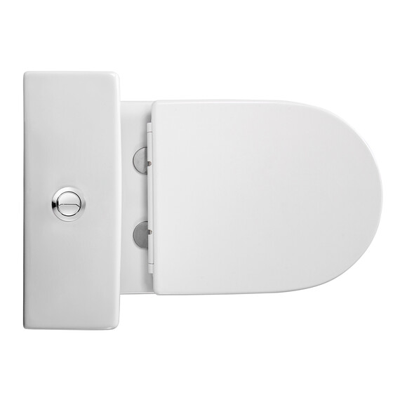 Унитаз-компакт безободковый Azario Reina AZ-2785T с тонким быстросъемным сиденьем микролифт (система смыва Торнадо) - фото 12