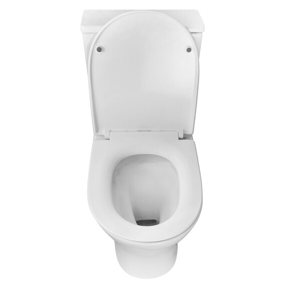 Унитаз-компакт безободковый Azario Reina AZ-2785T с тонким быстросъемным сиденьем микролифт (система смыва Торнадо) - фото 5