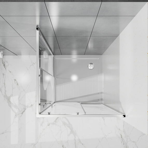 Душевое ограждение Azario SHANGHAI 90x90 см AZ-R43-90-MB-CL, чёрный матовый/прозрачное - фото 6